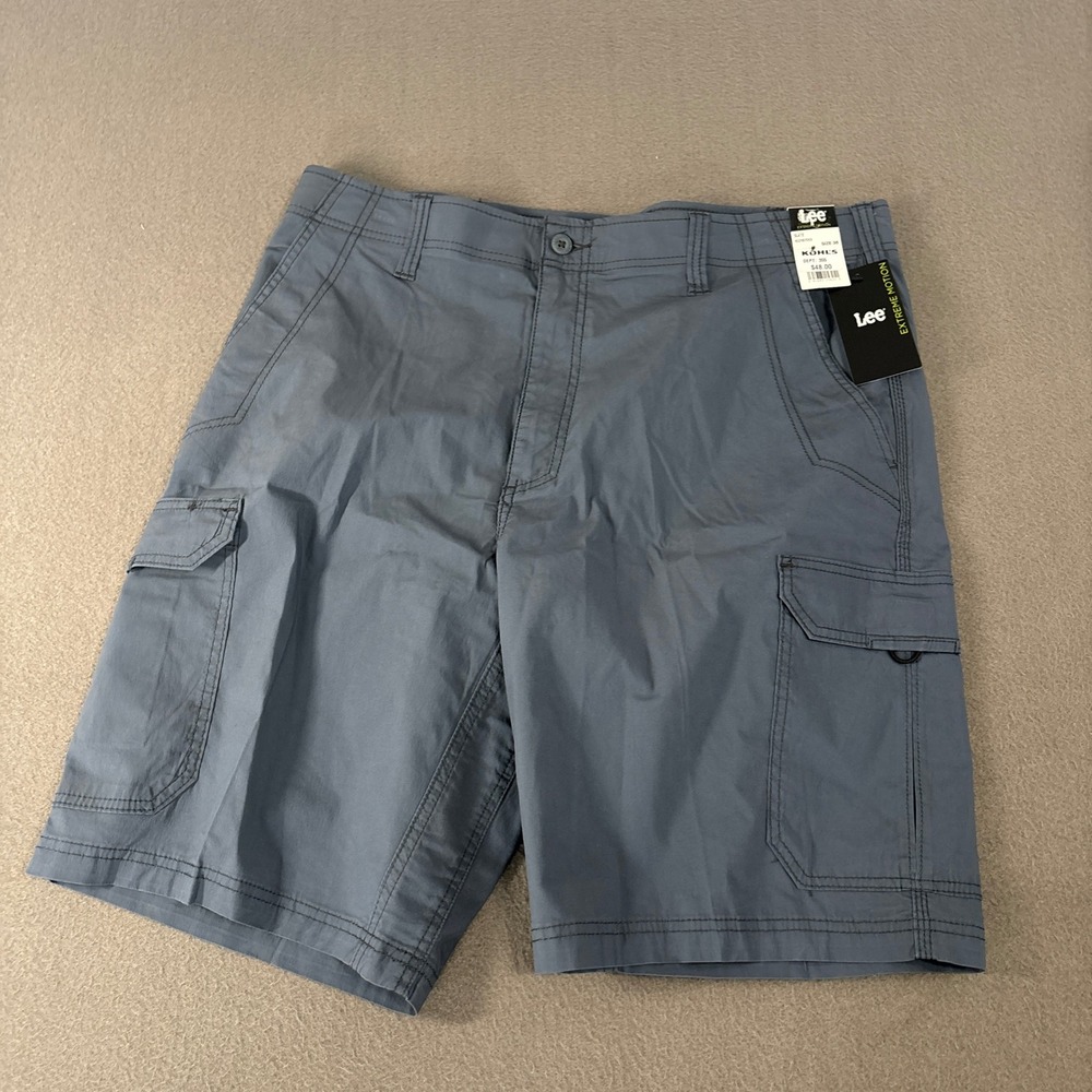 Lee Extreme Motion Cargo Shorts Mens Size 38 Slate Blue Outdoor 102187013